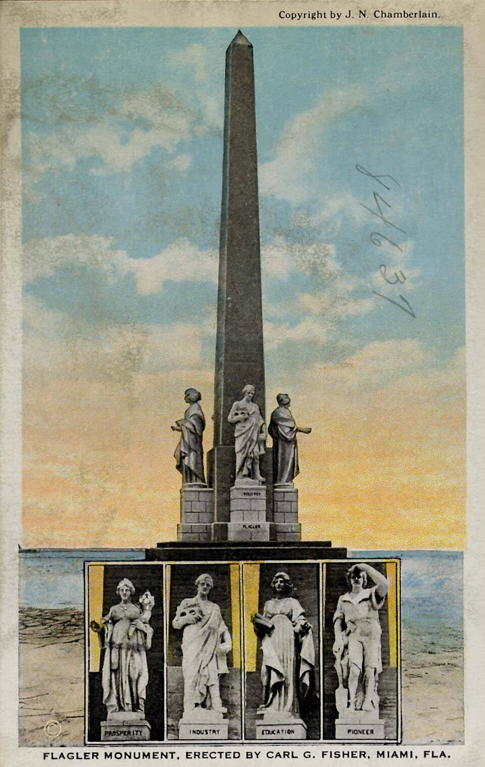 A photograph of Flagler Memorial Monument