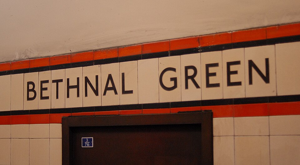 A photograph of Bethnal Green Tube Disaster