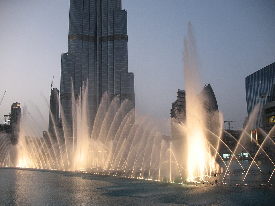 A photograph of The Dubai Fountain
