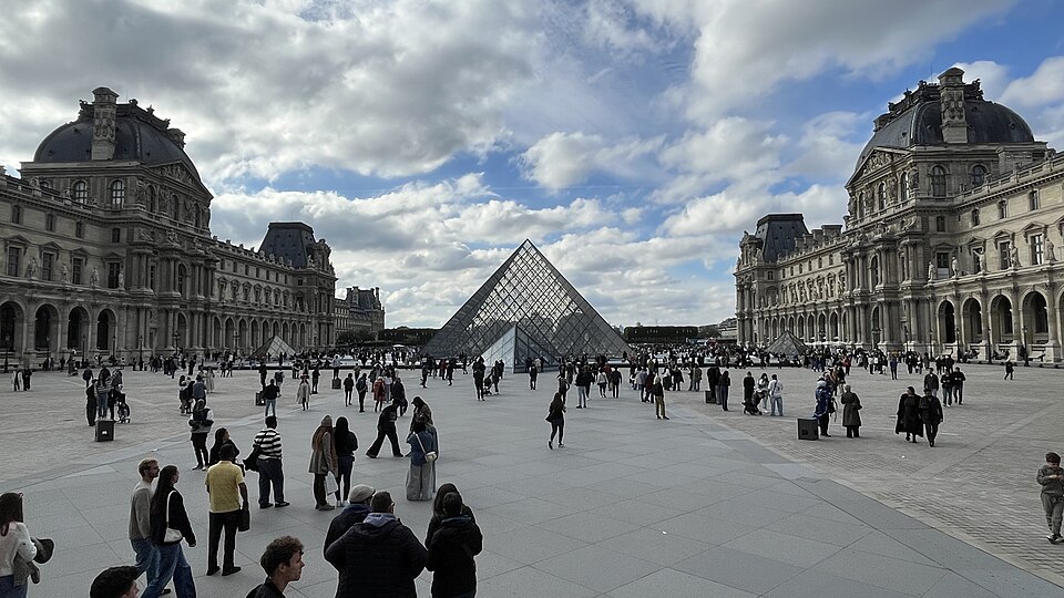 A photograph of Louvre Palace