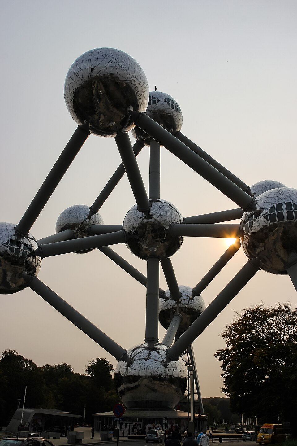 A photograph of Atomium