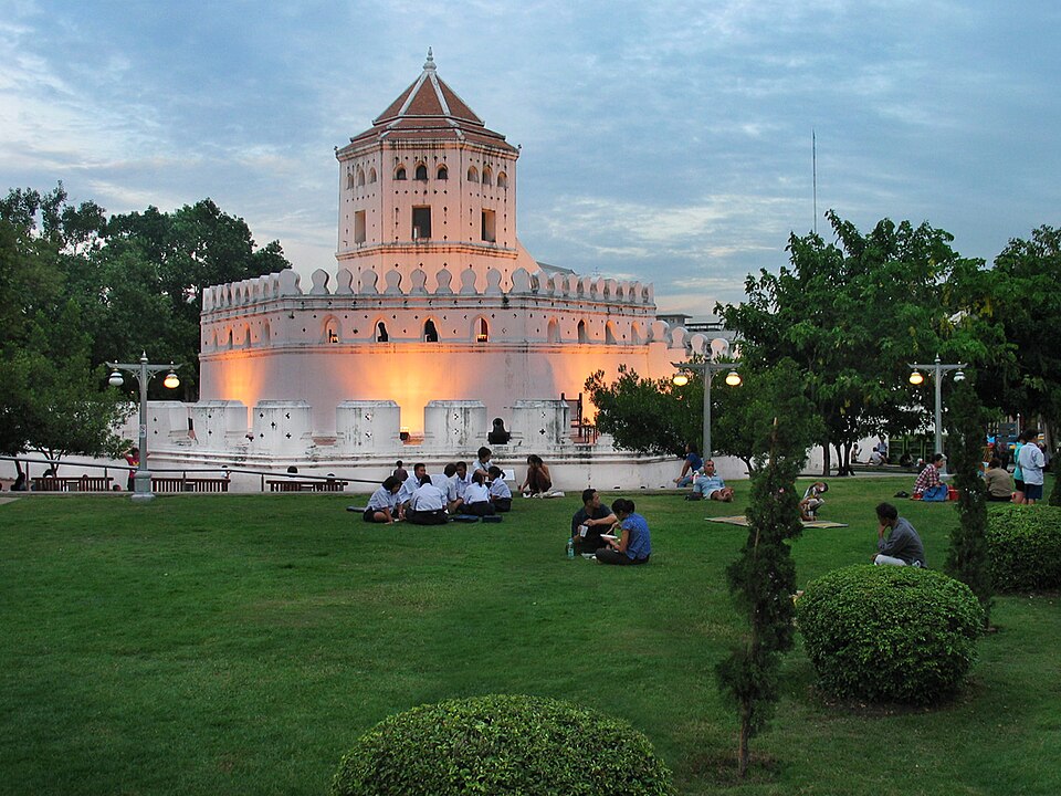 A photograph of Santichaiprakarn Park